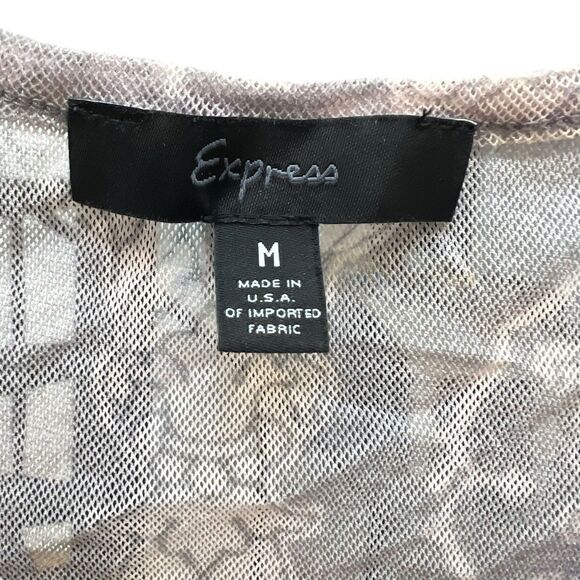 Y2K Express Sheer Mesh Top M Multicolor LongSleeve Fairy Grunge Gothic Indie Alt - Picture 3 of 6